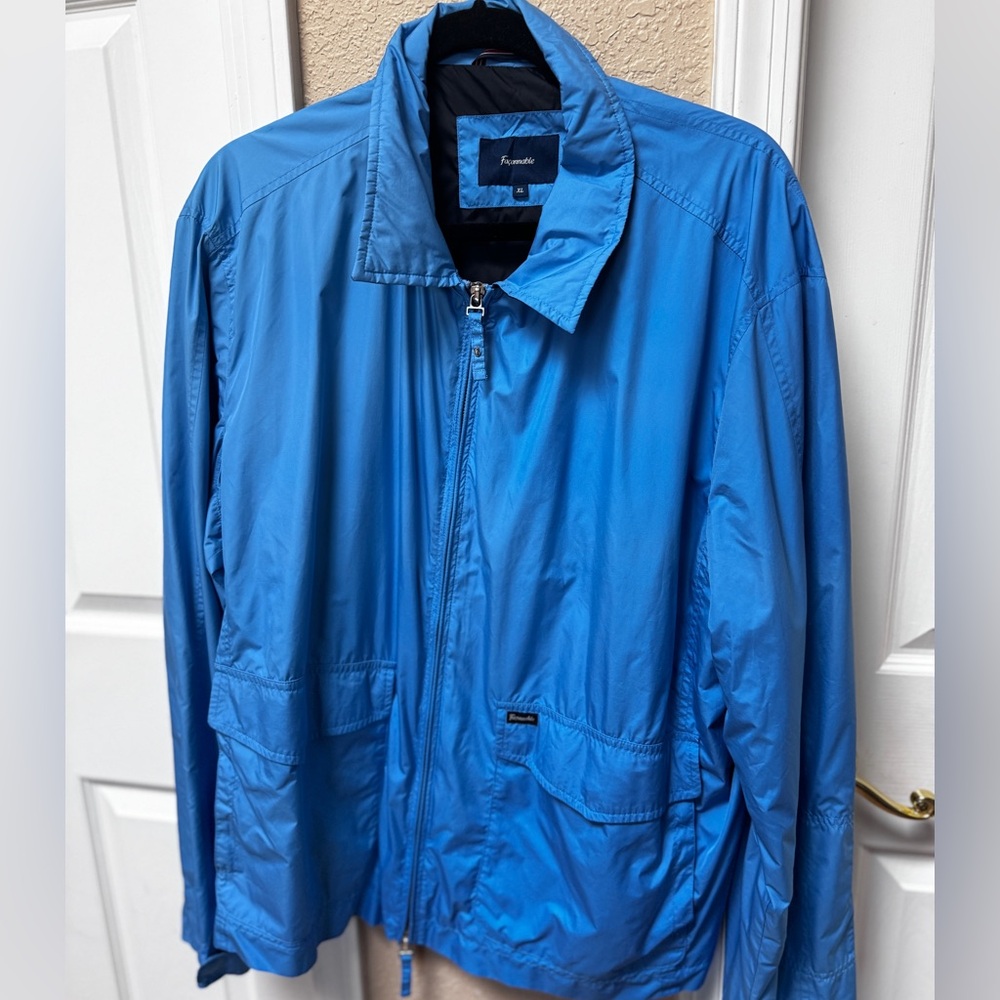 Faconnable blue lightweight parka/windbreaker